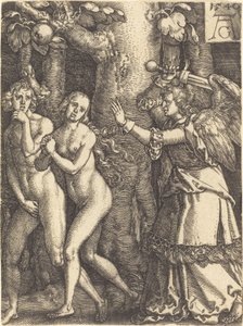 Utvisning från paradiset, 1540. av Heinrich Aldegrever