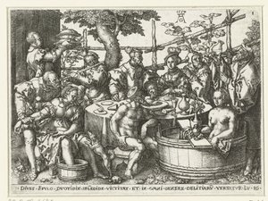 Den rike mannens fest Liknelsen om Lasarus och den rike mannen (serietitel) av Heinrich Aldegrever