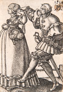 Från serien The Small Wedding Dancers, 1538. av Heinrich Aldegrever