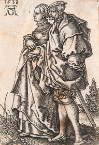 Från serien The Small Wedding Dancers, 1538. av Heinrich Aldegrever