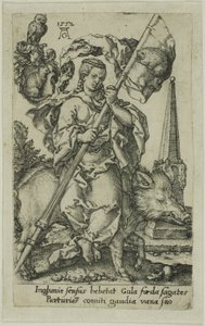 Frosseri, från lasterna av Heinrich Aldegrever