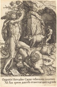 Herkules dödade Cacus, 1550. av Heinrich Aldegrever