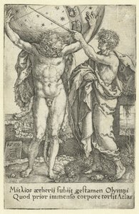 Hercules och Atlas Labours of Hercules (serietitel) av Heinrich Aldegrever