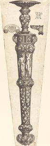 Stor dolkslida med nakent par, 1536. av Heinrich Aldegrever