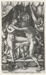 Lucretia och Sextus Tarquinius av Heinrich Aldegrever