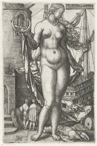 Luna (titel på objekt) Diana De sju planeterna (serietitel) av Heinrich Aldegrever