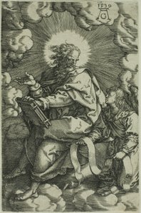 Matthew, från De fyra evangelisterna av Heinrich Aldegrever
