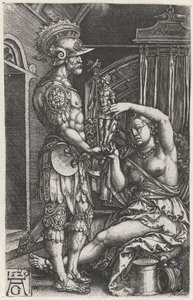 Medea ger en bild till Jason av Heinrich Aldegrever