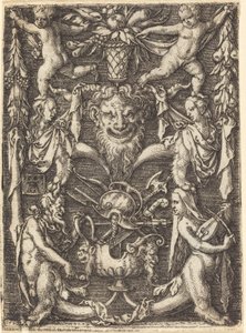 Prydnad med mask av Heinrich Aldegrever