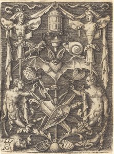 Prydnad med vapentrofé, 1550. av Heinrich Aldegrever