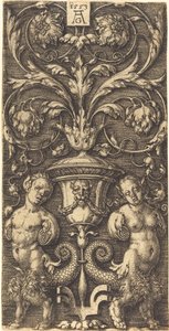 Prydnad med vas och två kvinnofigurer, 1553. av Heinrich Aldegrever