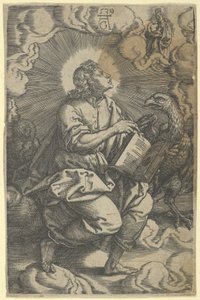 Saint John, från De fyra evangelisterna, 1539. av Heinrich Aldegrever