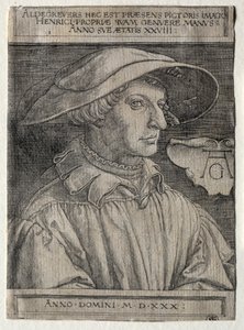 Självporträtt av Heinrich Aldegrever