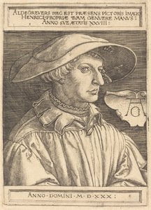 Självporträtt, 1530. av Heinrich Aldegrever