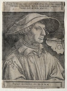 Självporträtt, 1530. av Heinrich Aldegrever