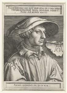 Självporträtt av Heinrich Aldegrever