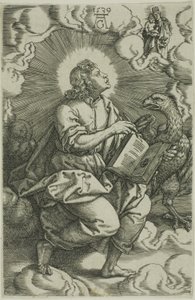 St. John, från De fyra evangelisterna av Heinrich Aldegrever