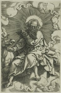St Luke, från De fyra evangelisterna av Heinrich Aldegrever