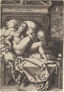 Natten, 1553. av Heinrich Aldegrever