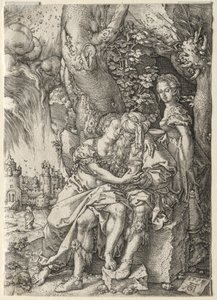 The Story of Lot: Lot with His Daughters, 1555. av Heinrich Aldegrever
