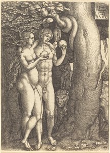 The Temptation by the Snake, 1540. av Heinrich Aldegrever