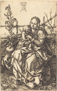 Jungfrun sitter, 1553. av Heinrich Aldegrever