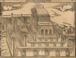 Heinrich Büntings vy av Salomos tempel