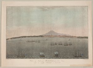 Staden och fästningen Batavia på ön Java under den engelska blockaden år 1800