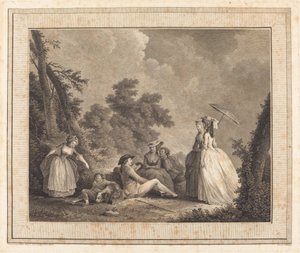Mercury från Frankrike av Heinrich Guttenberg after Nicolas Lavreince