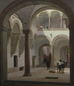 Gården till Palazzo Fava, Bologna, 1874