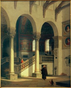 Ravenna, S.Apollinare in Classe / målning v. Heinrich Hansen