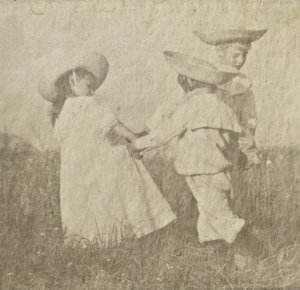 Walther, Edeltrude och Hans Kühn, ca 1905 (platina palladiumtryck)