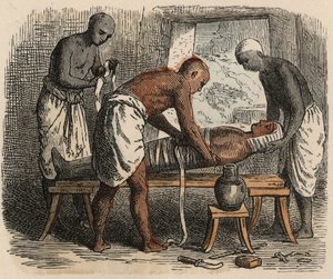 Forntida Egypten: Mumiens omslag, 1866 av Heinrich Leutemann