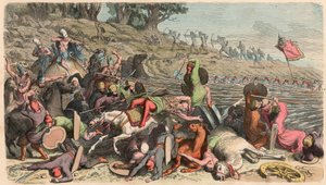 Antikens Grekland: Alexanders persiska krig, falang mot perser av Heinrich Leutemann