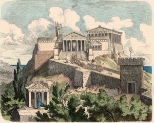 Antikens Grekland: Aten, Akropolis - Parthenon av Heinrich Leutemann