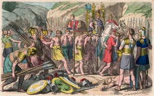Antikens Rom: Fångade fiender utnyttjas av Heinrich Leutemann