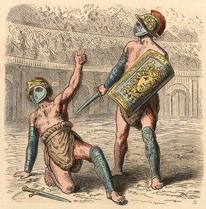 Antikens Rom: Gladiatorstrider i amfiteatern
