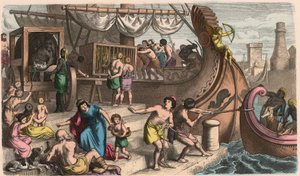 Ancient Rome: Sea Travel, Vilda djur transporteras till cirkusen av Heinrich Leutemann