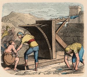 Antikens Rom: Vapen, Ballista, maskin som användes under belägringen av Heinrich Leutemann