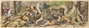 Jaga björn i antikens Grekland (färgad gravyr) av Heinrich Leutemann