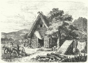Gammal tysk bondgård (gravyr) av Heinrich Leutemann