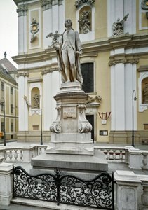 Monument till hyllning till den österrikiske kompositören Franz Joseph Haydn (1732-1809) realiserat av Heinrich Nitter (1844-1892) 1887 Wien, Österrike av Heinrich Natter