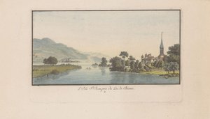 Utsikt över St. Petersinsel vid Bielersee L