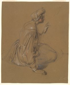 Studie av en sittande kvinna: St. Elizabeth av Heinrich Schwemminger