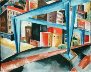 Viadukt framför Vorsetzen i Hamburg, 1921