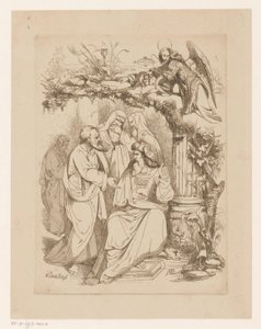 Judas Iskariot med översteprästerna Girighet (Avaritia) Deadly Sins and the Fall (serietitel) av Heinrich Vianden