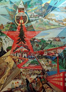 Karelen och Murmansk agitationspanel, 1926.