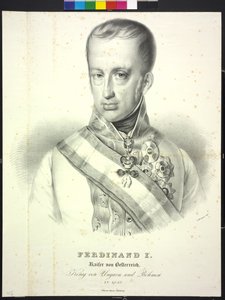Ferdinand I kejsare av Österrike av Heinrich Wilhelm Schlesinger