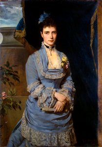 Porträtt av storhertiginnan Maria Fyodorovna, prinsessan Dagmar av Danmark, 1847-1928, 1874.
