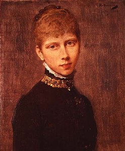 Porträtt av prinsessan Victoria av Preussen (1840-1901)